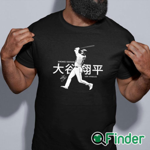 black shirt Shohei Ohtani La Signature Series T Shirt