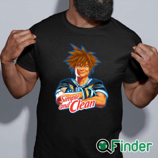 black shirt Simple And Clean Kingdom Hearts And Mr Clean Raglan