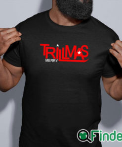 black shirt Trillmas Merry Hoodie