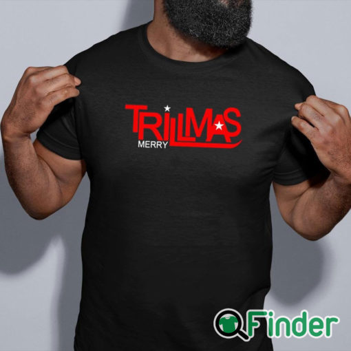 black shirt Trillmas Merry Hoodie