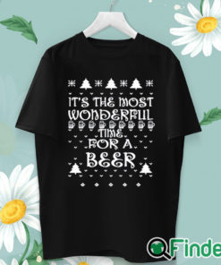 unisex T shirt All Things Apparel It's the Most Wonderful Time for Beer Ugly Sweater Christmas Shirt