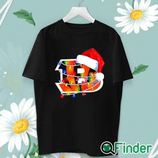 unisex T shirt Cincinnati Bengals Santa Hat Christmas Lights Sweatshirt