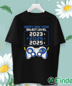 unisex T shirt Happy New Year 2024 And Gamepad Print Unisex Shirt