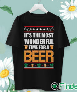 unisex T shirt It's The Most Wonderful Time For A Beer Funny Ugly Christmas Sweatshirt