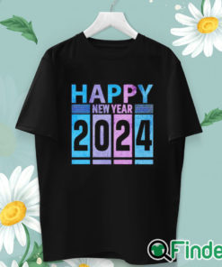 unisex T shirt Vintage Happy New Year 2024 fun shirt