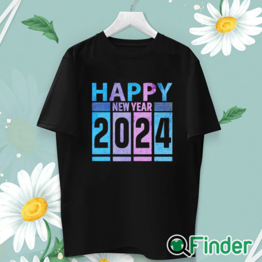 unisex T shirt Vintage Happy New Year 2024 fun shirt