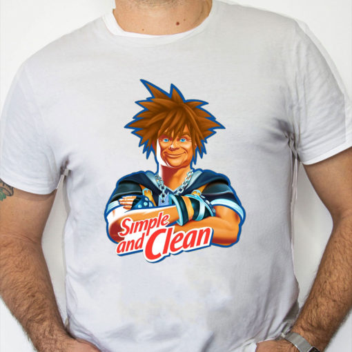 white Shirt Simple And Clean Kingdom Hearts And Mr Clean Raglan