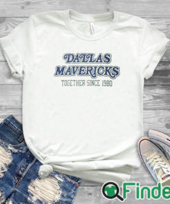 white T shirt Mark Cuban Dallas Mavericks Together Since 1980 Shirt