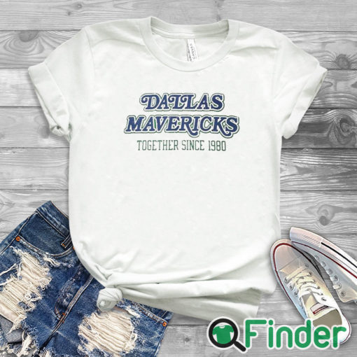 white T shirt Mark Cuban Dallas Mavericks Together Since 1980 Shirt