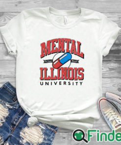 white T shirt Mental Illinois University Sweatshirt