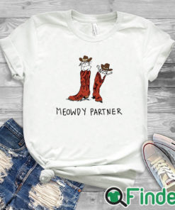 white T shirt Meowdy Partner Shirt