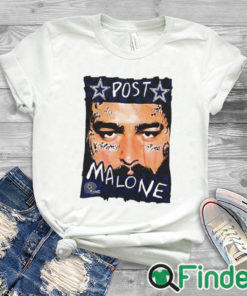 white T shirt Post Malone x Dallas Cowboys photo T shirt