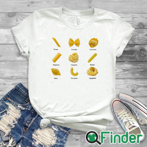 white T shirt Shapes Of Pasta Crewneck Sweatshirt