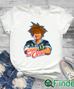 white T shirt Simple And Clean Kingdom Hearts And Mr Clean Raglan