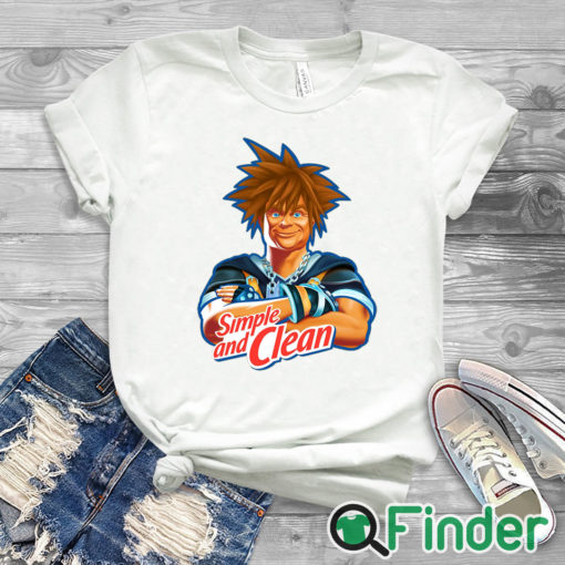 white T shirt Simple And Clean Kingdom Hearts And Mr Clean Raglan