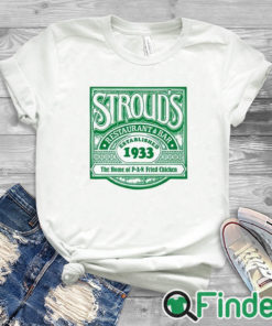 white T shirt Stroud's Restaurant Bar Established 1933 Shirt