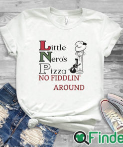 white T shirt TJ Watt Little Nero's Pizza No Fiddlin' Around Hoodie