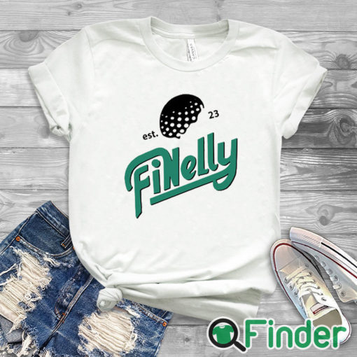 white T shirt Tony Finau Nelly Korda Golf Finelly Est.23 T Shirt