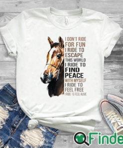 white T shirt Western Pony I Don't Ride For Fun I Ride To Escape Hoodie