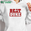 white hoodie Arkansas Razorbacks Beat Duke Shirt