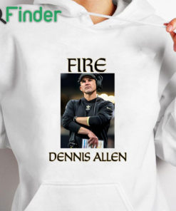 white hoodie Fire Dennis Allen Shirt