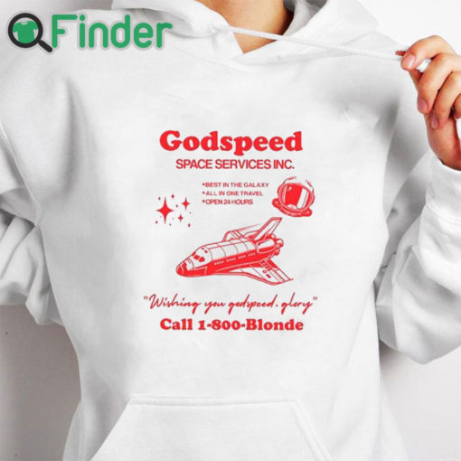 white hoodie Godspeed Space Services Inc Shirt