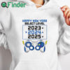 white hoodie Happy New Year 2024 And Gamepad Print T shirt