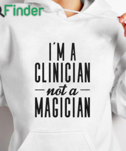 white hoodie I'm A Doctor Not A Magician Casual Print Sweatshirt