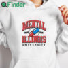 white hoodie Mental Illinois University Sweatshirt