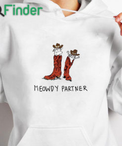 white hoodie Meowdy Partner Shirt