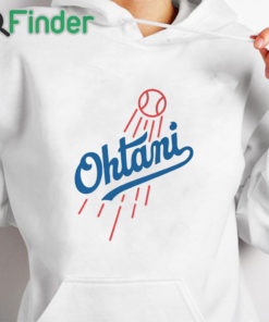 white hoodie Ohtani Dodgers Shirt
