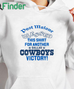 white hoodie Post Malone loves the Dallas Cowboys Unisex shirt