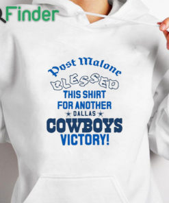 white hoodie Post Malone x Dallas Cowboys Blessed T Shirt