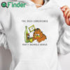 white hoodie The Soju Experience Party Animals Korea Shirt Garfield Cat