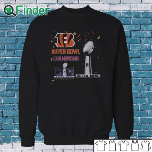 Sweatshirt Bengals Super Bowl Champions LVIII Las Vegas 2024 Shirt