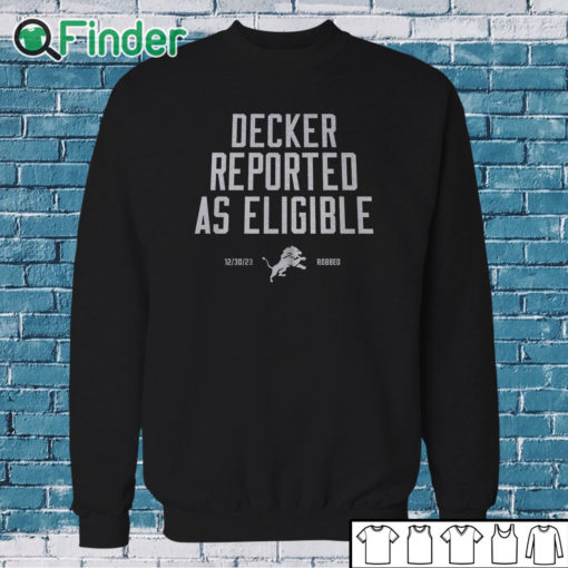 Sweatshirt Decker Reported As Eligible Shirt