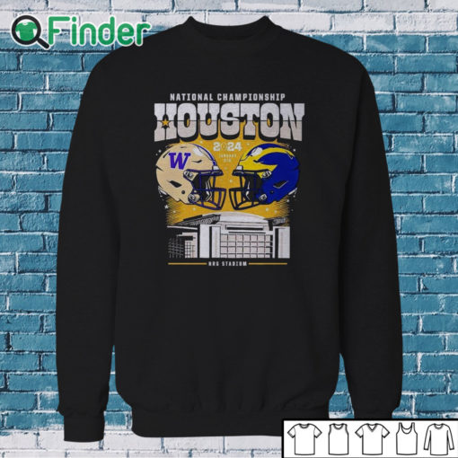 Sweatshirt Washington Huskies vs Michigan Wolverines CFP National Championship Houston 2024 shirt