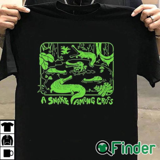 T shirt black A Snake Among Cros Shirt