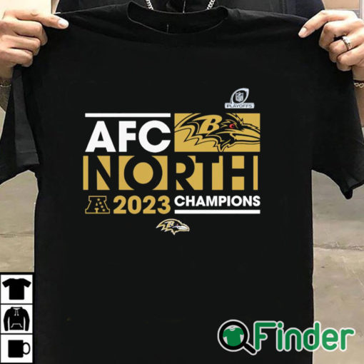 T shirt black AFC North Division Baltimore Ravens 2023 Champions shirt