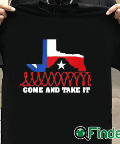 T shirt black Attorney General Ken Paxton Come And Take It Razor Wire Texas Shirt
