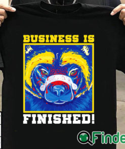 T shirt black Business is finished Michigan Wolverines football mascot shirt