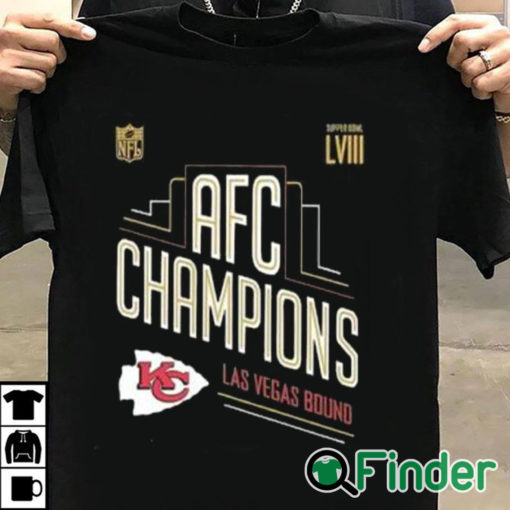 T shirt black Chiefs AFC Championship Shirt Super Bowl 2024