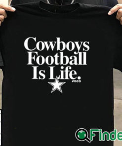 T shirt black Dan Quinn Cowboys Football Is Life Shirt
