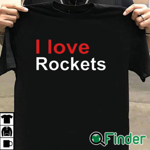 T shirt black Elon I Love Rockets Shirt