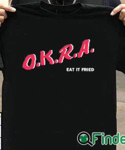 T shirt black Matt Mitchell Okra Eat It Fried Shirt