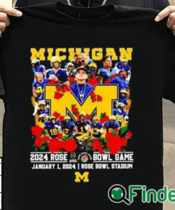 T shirt black Michigan 2024 Rose Bowl Game January 1 2024 Bowl Season 2023 2024 Shirt