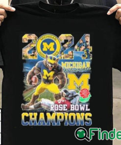 T shirt black Michigan Beat Alabama 2024 Rose Bowl Champions Shirt