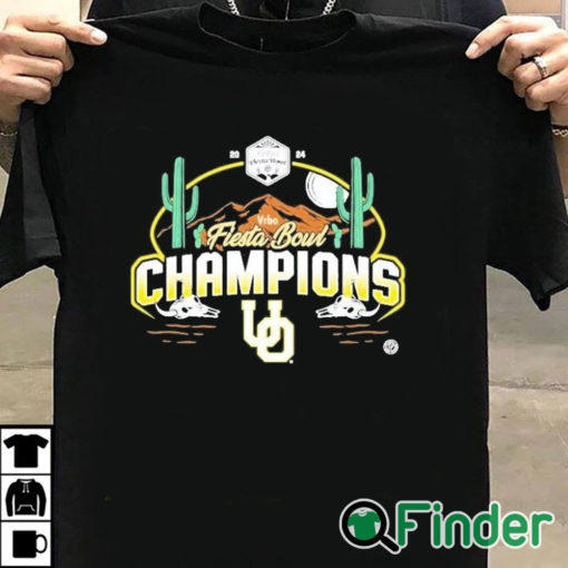 T shirt black Oregon Duck 2024 Vrbo Fiesta Bowl Champions Shirt