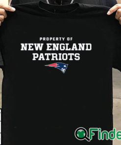 T shirt black Property of New England Patriots Hoodie