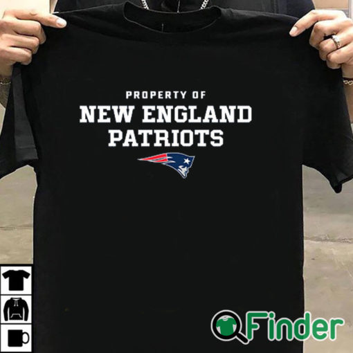 T shirt black Property of New England Patriots Hoodie